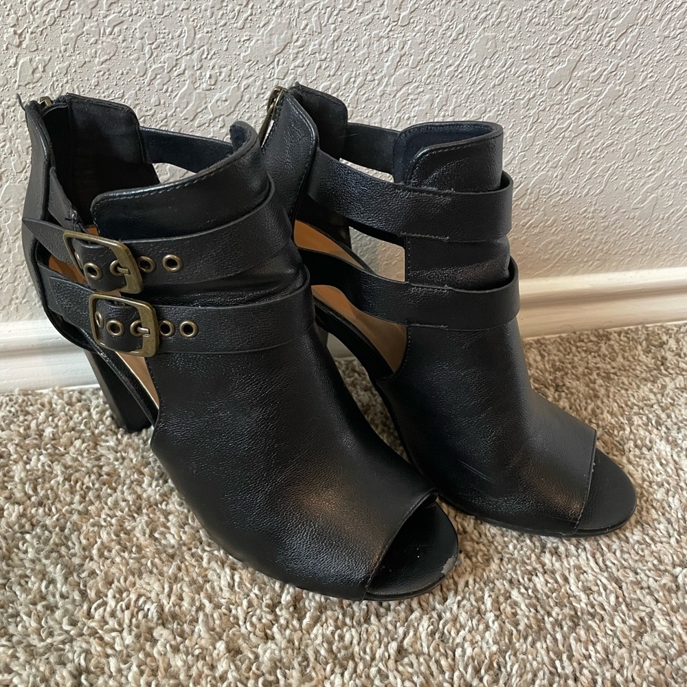 Bamboo open toe booties